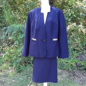 Blue 22W Dress Suit Isabella